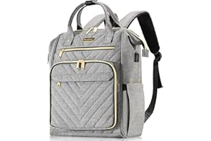 KUOSDAZ Knitting Bag Backpack, Crochet Bag Tote with USB Charging Port, Yarn Storage Organizer, Christmas Gifts Crochet Lovers Gift, Yarn Storage Tote Bag for Knitting & Crochet Accessories, Grey