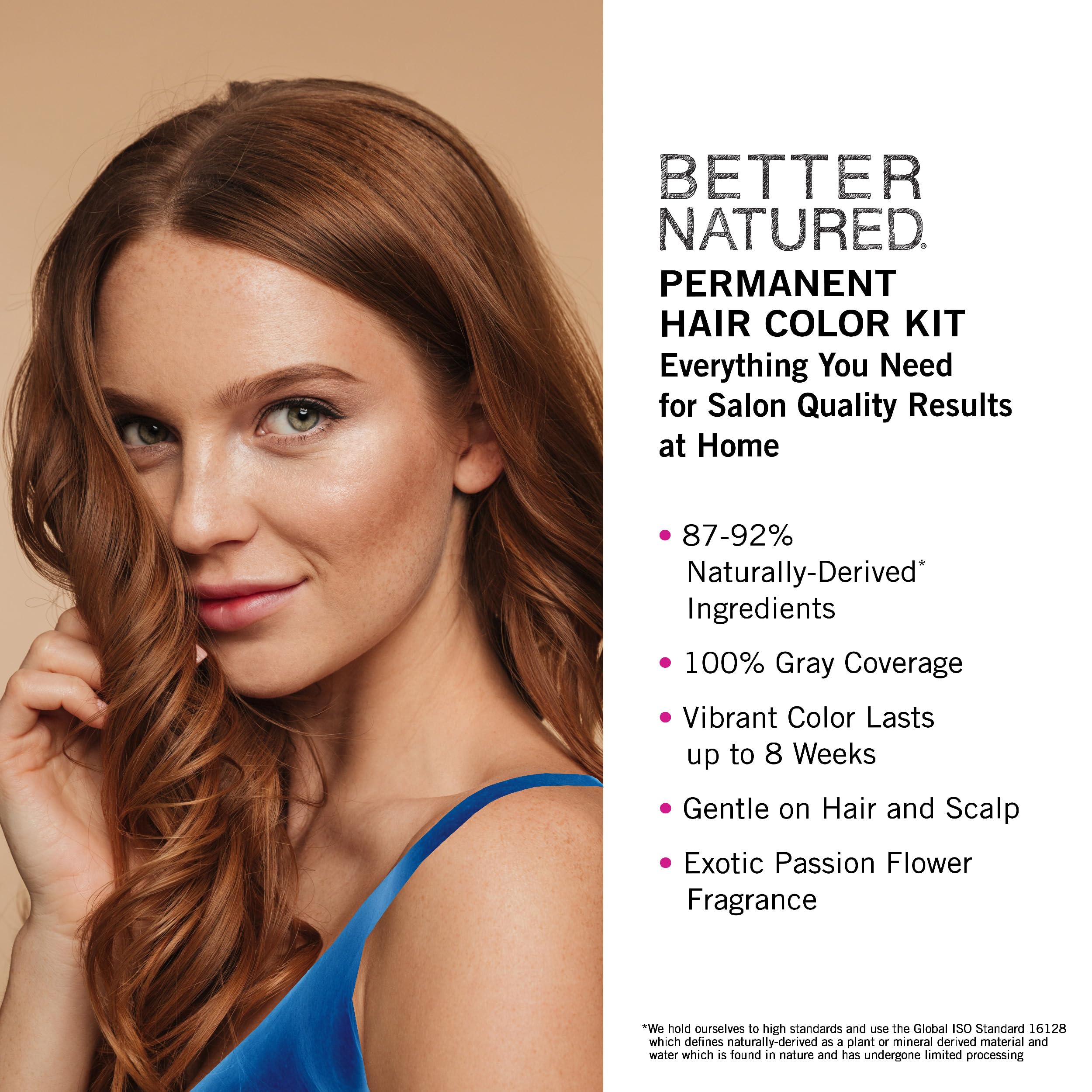 Better Natured 7WB Medium Warm Beige Blonde Permanent Hair Color Dye Kit (Color, Developer, Barrier Cream, Gloves, Cleaning Wipe, Shampoo and Conditioner) Radiant Color that Lasts up to 8 Weeks