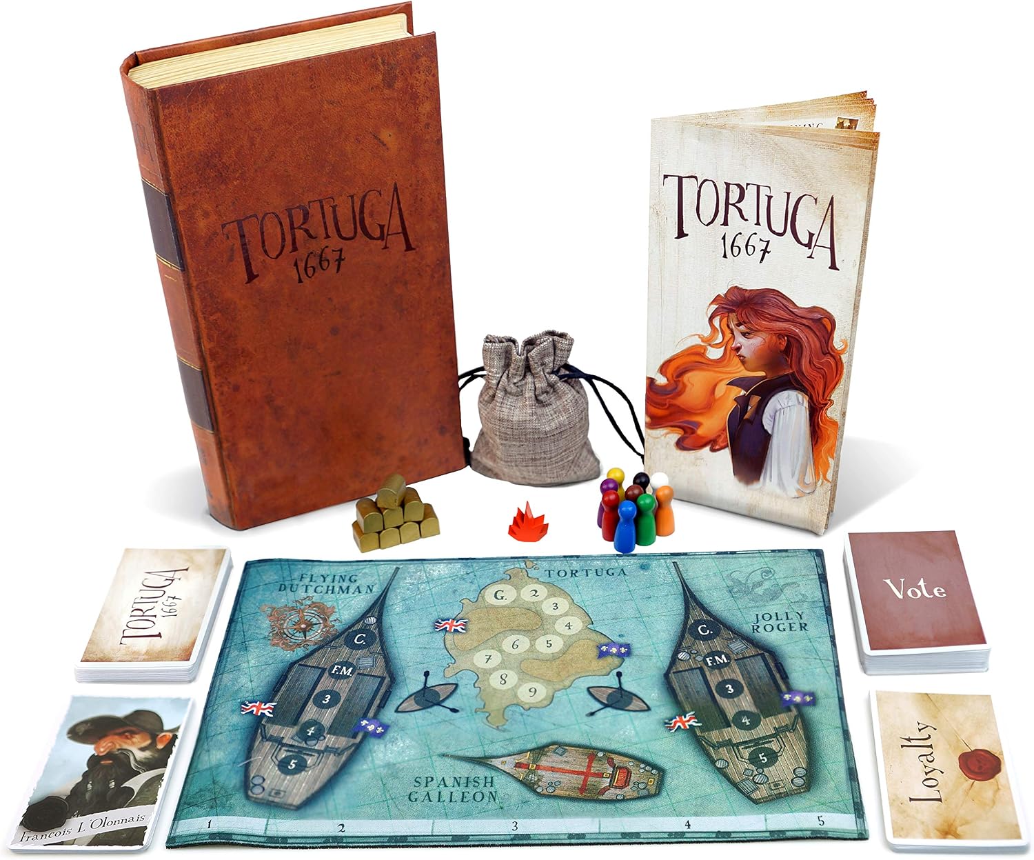 Facade Games Tortuga 1667 Board Game - English, Multicoloured, 16.3 cm x 11.3 cm x 3.9 cm