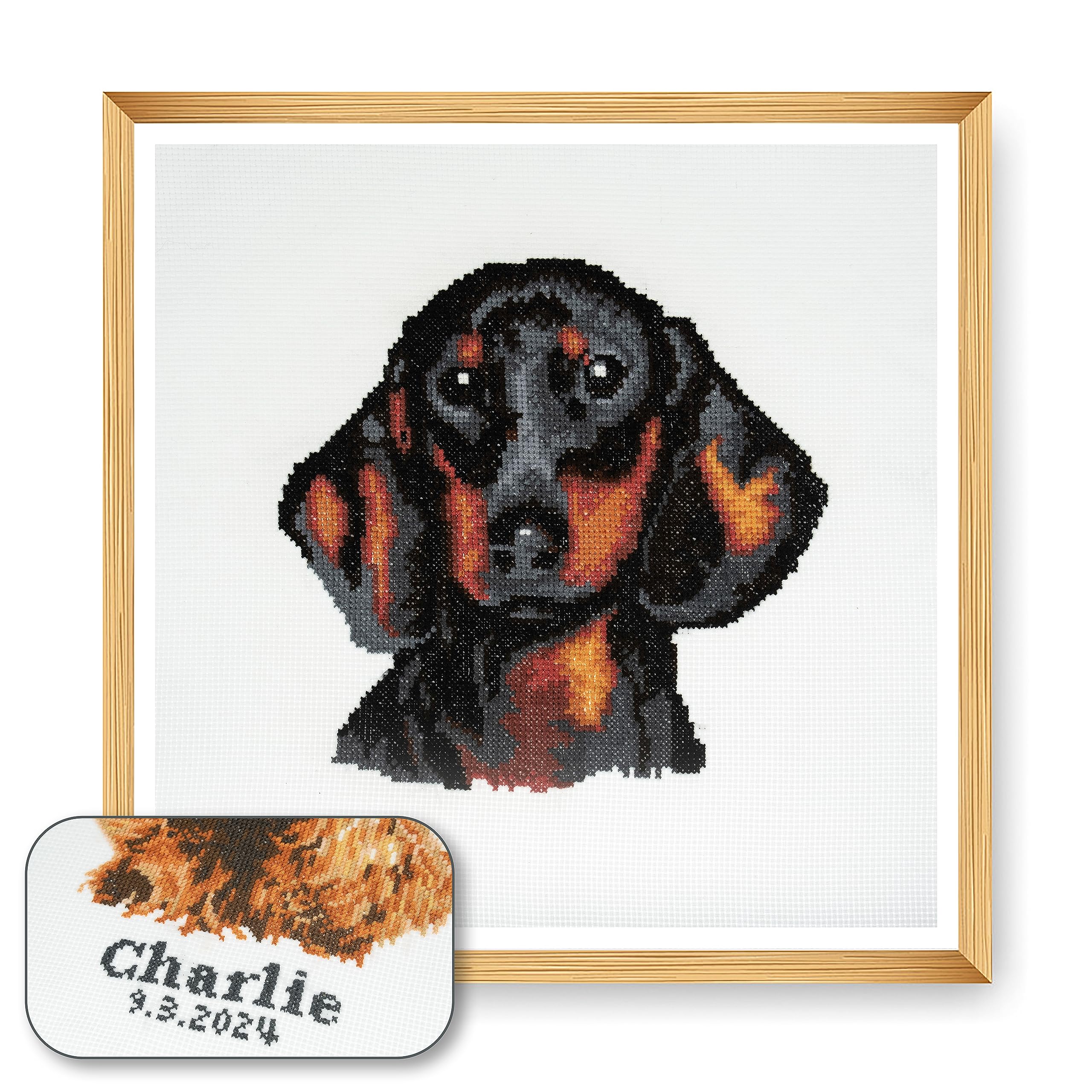 Trimits Large Counted Cross Stitch Kit (Frame Not Included), Dachshund