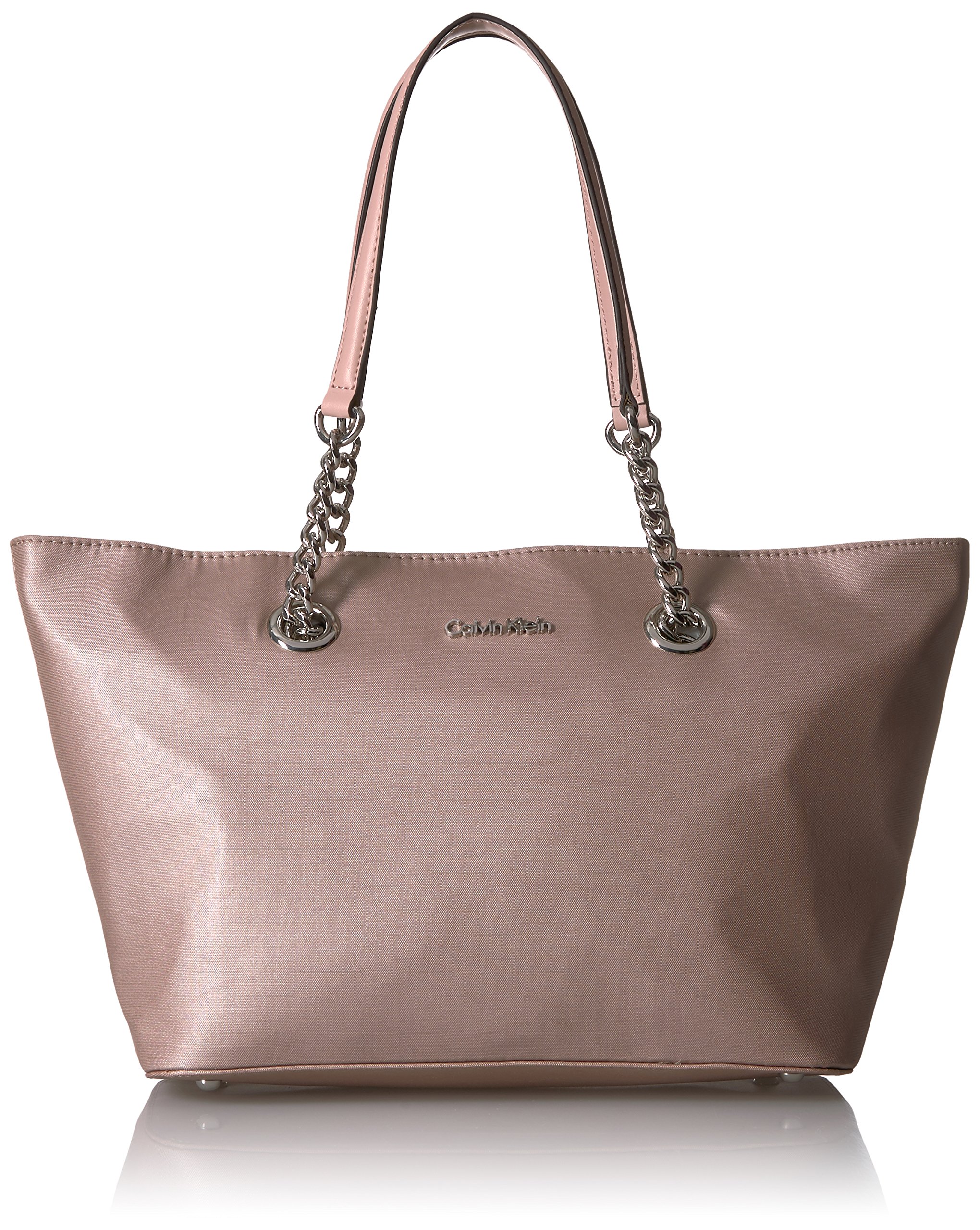Calvin Klein Key Nylon Floral Chain Tote Shoulder Drop Bag Classic