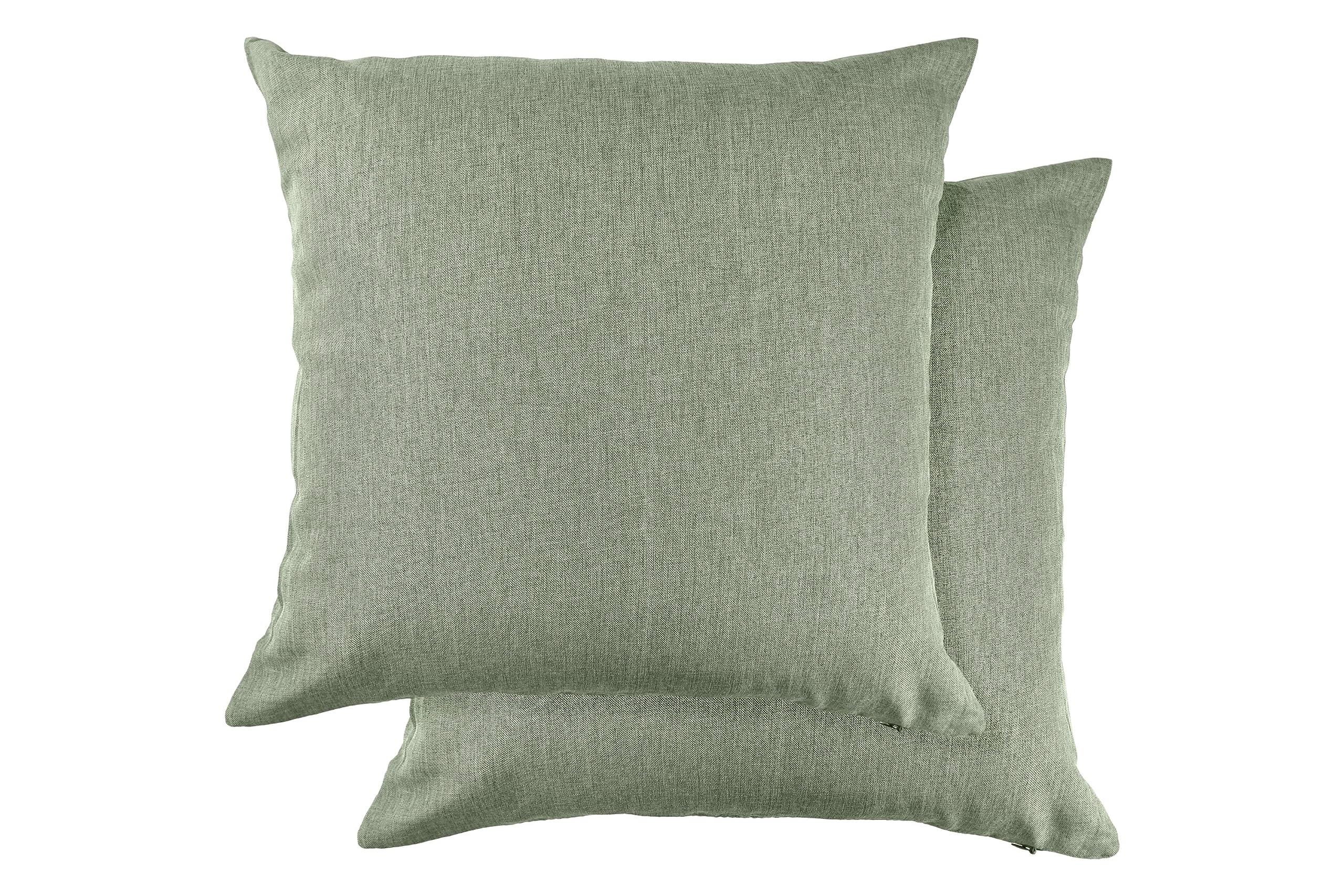 Emma Barclay Jardin - Waterproof Indoor/Outdoor Cushion Cover For Chairs or Sofas - 17x17 (43x43cm) (Green)