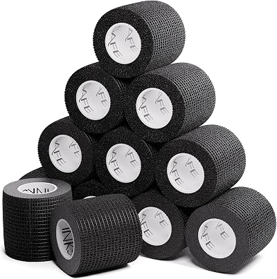 Inksafe Black Self Adherent Cohesive Bandages 5cm x 4.5m Box of 12