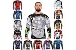 Roar BJJ Rash Guards MMA Grappling Jiu Jitsu Training No Gi Fight Wear Shirt UFC