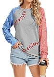 ETATNG Womens Raglan Baseball T-Shirts Crewneck