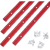 T Track 36" with Wood Screws-Double Cut Profile Universal T-Track with Predrilled Mounting Holes-Woodworking-Fine Sandblast A