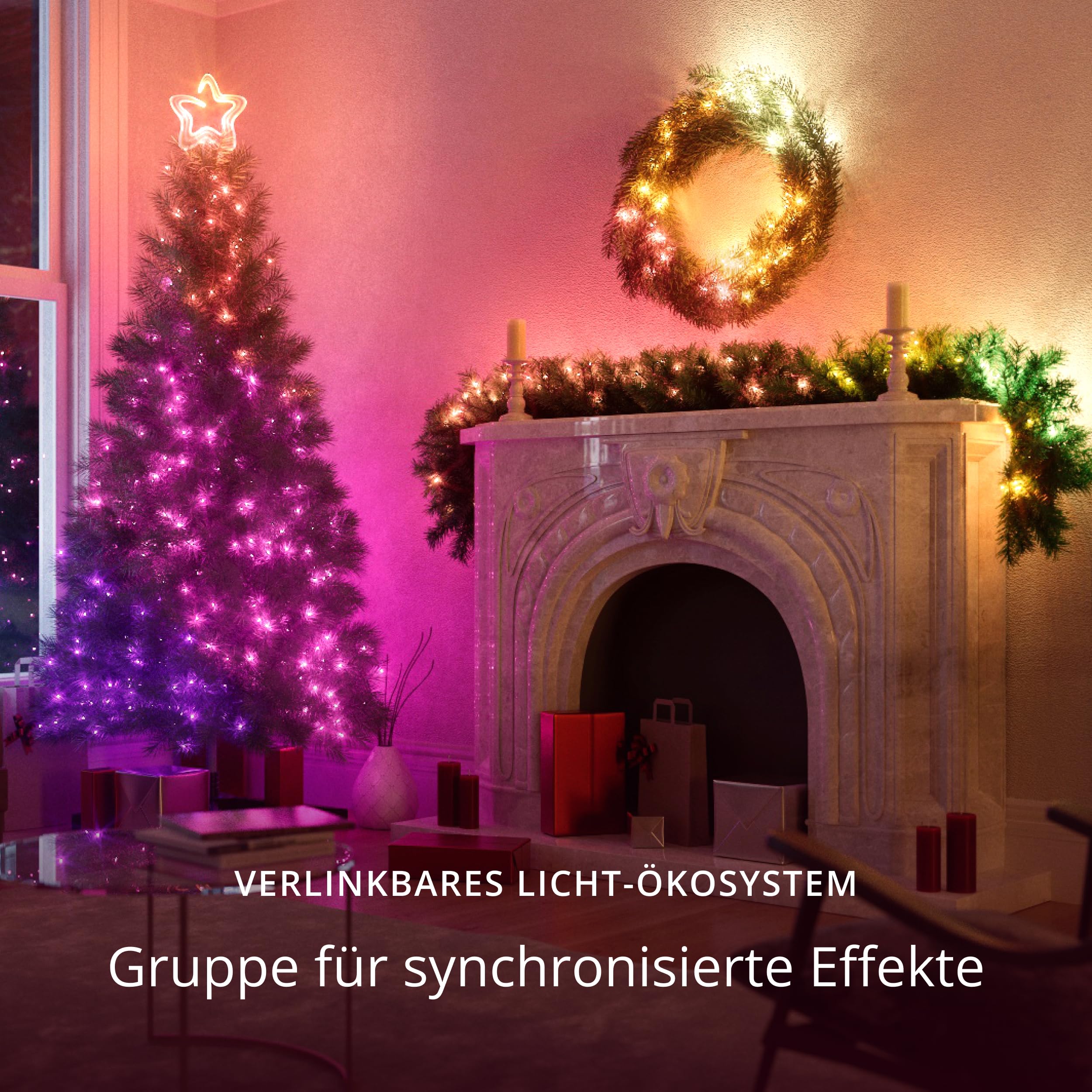 Twinkly Strings HD 700 Smart RGB+W LEDs, 38,5 Meter, Grüne Leitung, Weihnachtsbeleuchtung für Innen- und Außenbereich 5