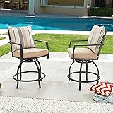 LOKATSE HOME 3 PCS Outdoor Patio Bistro Swivel Bar