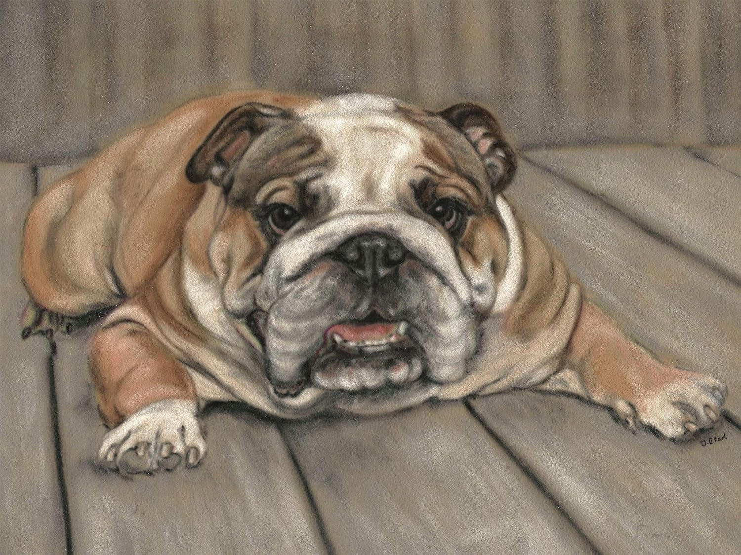 british bulldog painting