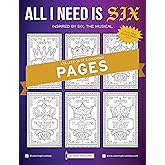 Coloring Broadway - SIX Inspired Coloring Pages (Set of 6) “All I Need is Six” Collection, Broadway Musical Merchandise, Printed on Matte Card Stock (8 1/2” x 11”), Ideal Gift for a Theater Lover