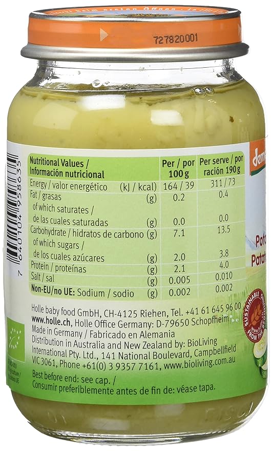 Holle Potito de Patata, Guisantes y Calabacín (+6 meses) - Paquete ...