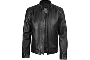 Decrum Men Leather Jacket - Casual Stylish Real Lambskin Leather Jackets for Men