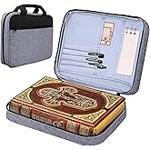 ZKOO Bible Cover with Durable Handle, Scripture Protector with Handle and Zippered Pocket, Christian Prayer Bag for Mother Lady Women Men Bible Study Accessories Supplies(Gray, 13" x 10")