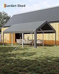 GarveeLife 13x20 Ft Carport with 8 Sandbags, Car