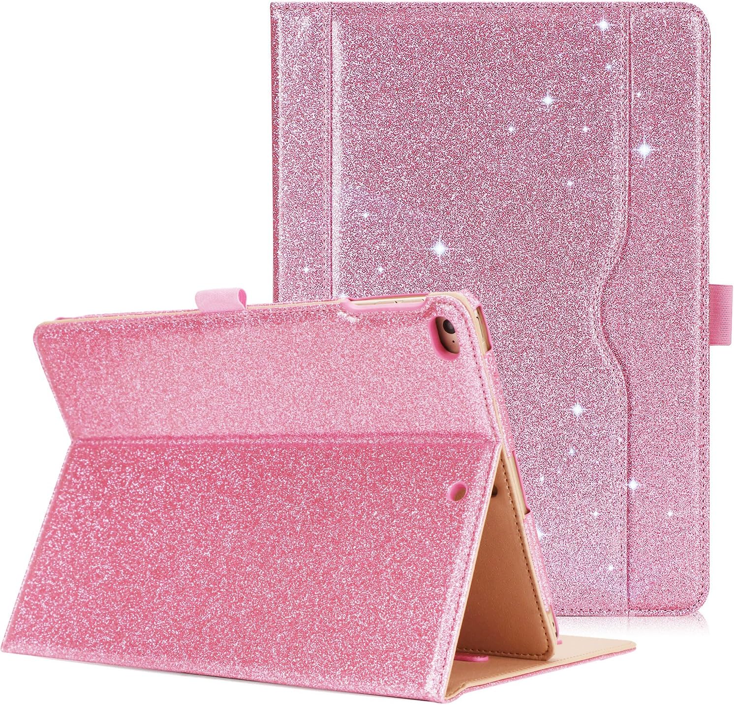 ProCase iPad 9.7 Case (Old Model) 2018 iPad 6th Generation / 2017 iPad 5th Generation Case - Stand Folio Cover Case for Apple iPad 9.7 inch, Also Fit iPad Air 2 / iPad Air –Glitterpink