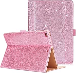 ProCase iPad 9.7 Case (Old Model) 2018 iPad 6th Generation / 2017 iPad 5th Generation Case - Stand Folio Cover Case for Apple iPad 9.7 inch, Also Fit iPad Air 2 / iPad Air –Glitterpink