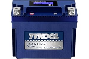 TYKOOL YT12B-BS, 3X Cranking Amps,Lithium LiFePO4 Motorcycle Battery, 12V 6Ah, 360CCA,Powersports Battery, Compatible for Duc
