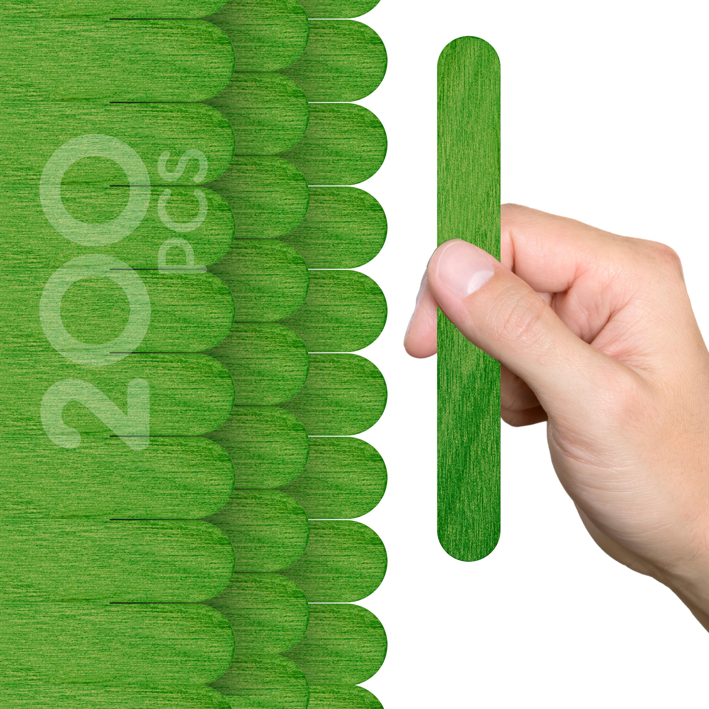 Photo 1 of 200PCS Wood Craft Sticks Green – 4.5 Inch Jumbo Popsicle Sticks Popsicle Flat Rods for Crafts Wooden Green Supplies for Crafting DIY Food Grade