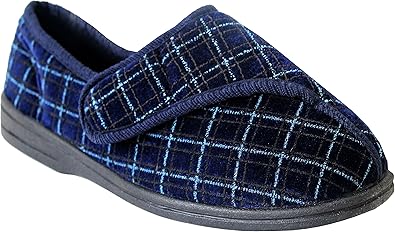 mens slippers with velcro strap
