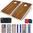 GoSports Portable Cornhole Sets, 8 Styles – Choose 4 x 2 ft or 3 x 2 ft - Boards Include 8 Bean Bags, Travel Case, and Game Rules