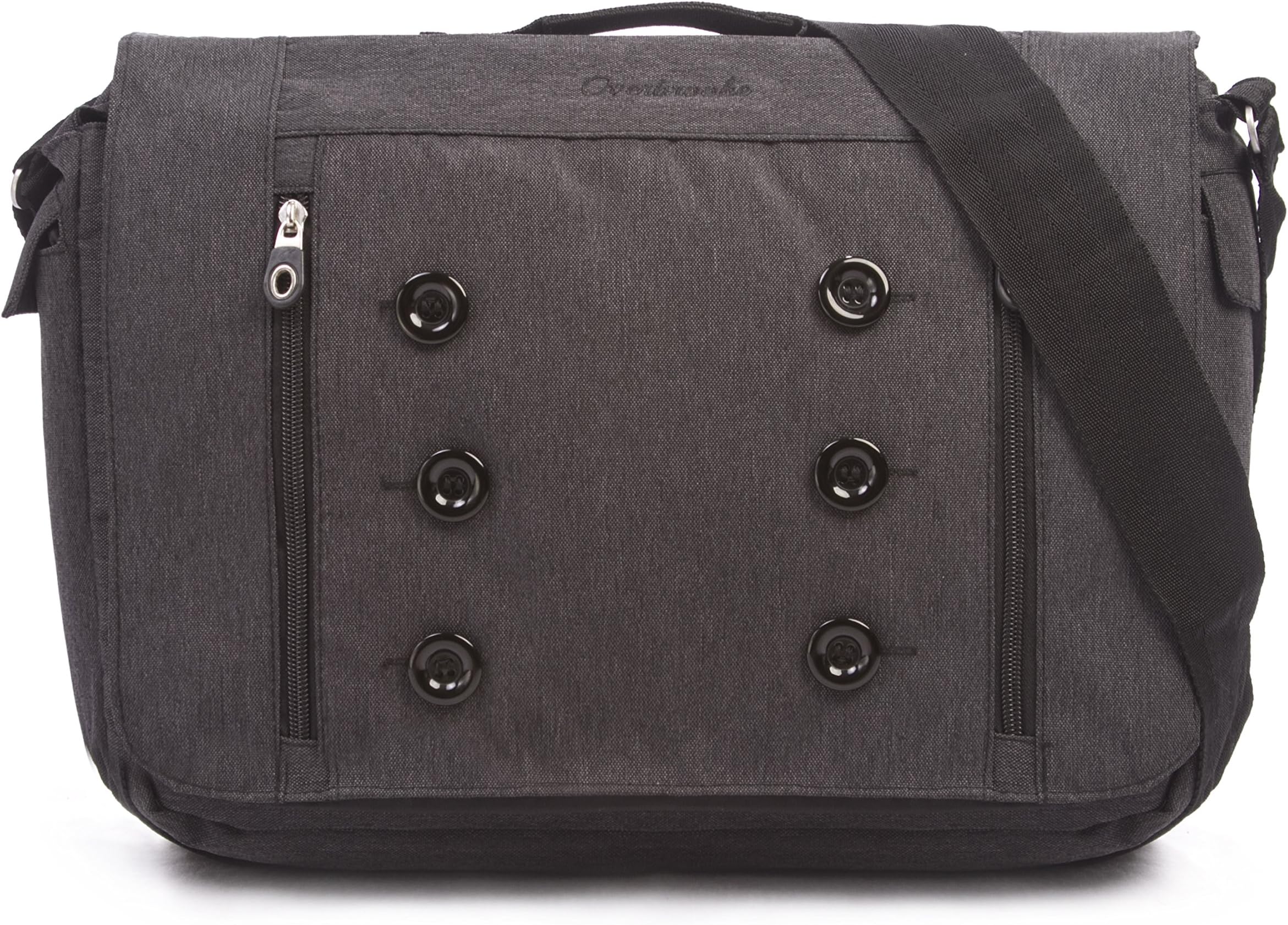 Overbrooke Womens Laptop Messenger Bag, Black - Shoulder Bag for Laptops up to 15.6 Inches