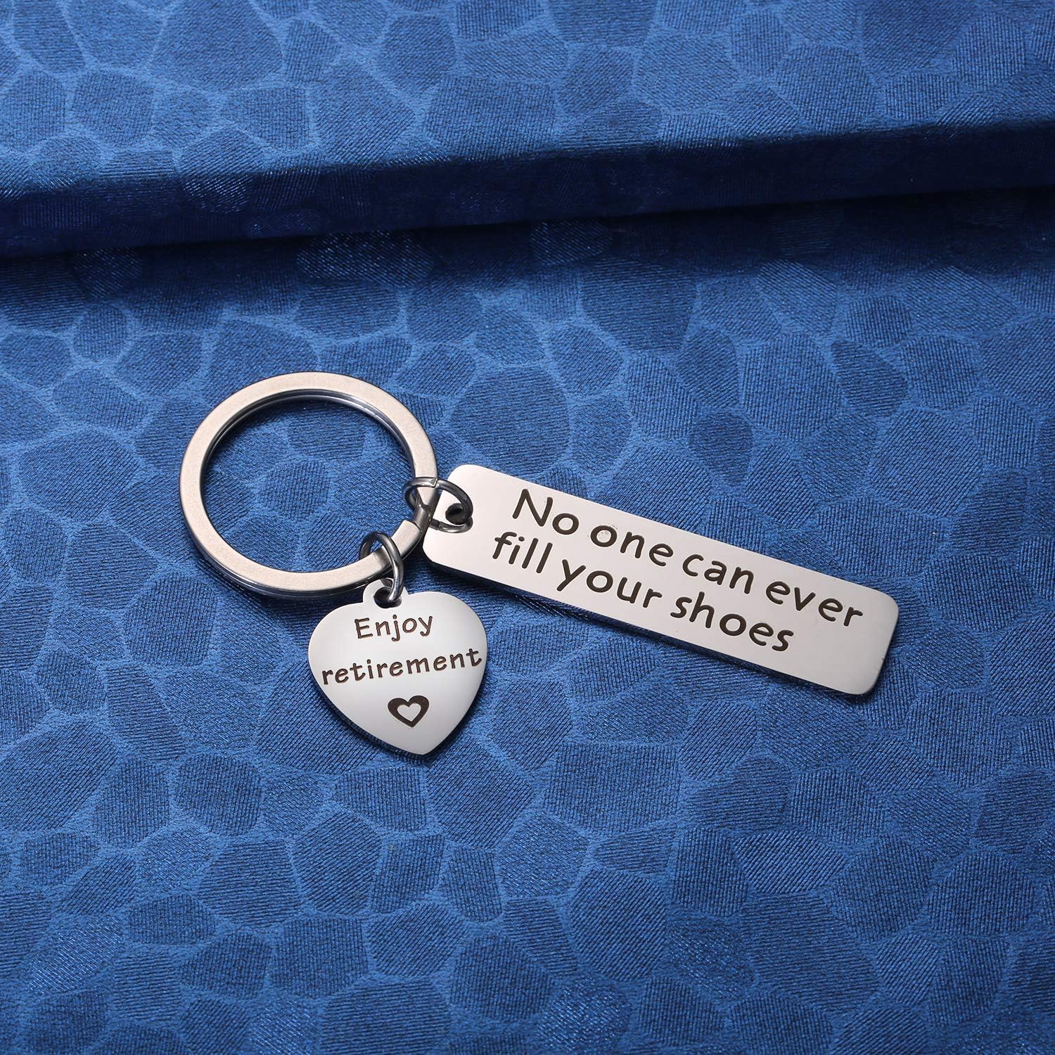Retirement Keychain Gifts for Coworker - No One Can Ever Fill Your Shoes Mens Retirement Gifts at  Men’s Clothing store
