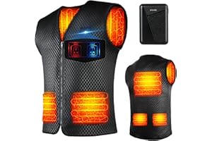 Heated Vest for Men Women - with 10000mAh Battery Winter Heated Jackets, Dual-Control Heating Vest for Hunting Fishing