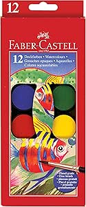 Faber-Castell Watercolor Paint Set With Brush - Premium Washable Watercolors for Kids