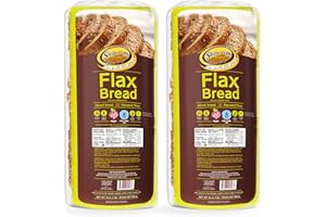 Shibolim FlaxSeed Bread 1lb (2 Pack) Low Carb, Zero Net Carbs Per Serving, Keto Friendly, Rich in Fiber & Protein, Vegan, Certified Kosher, Contains Omega 3, Zero Grams of Sugar