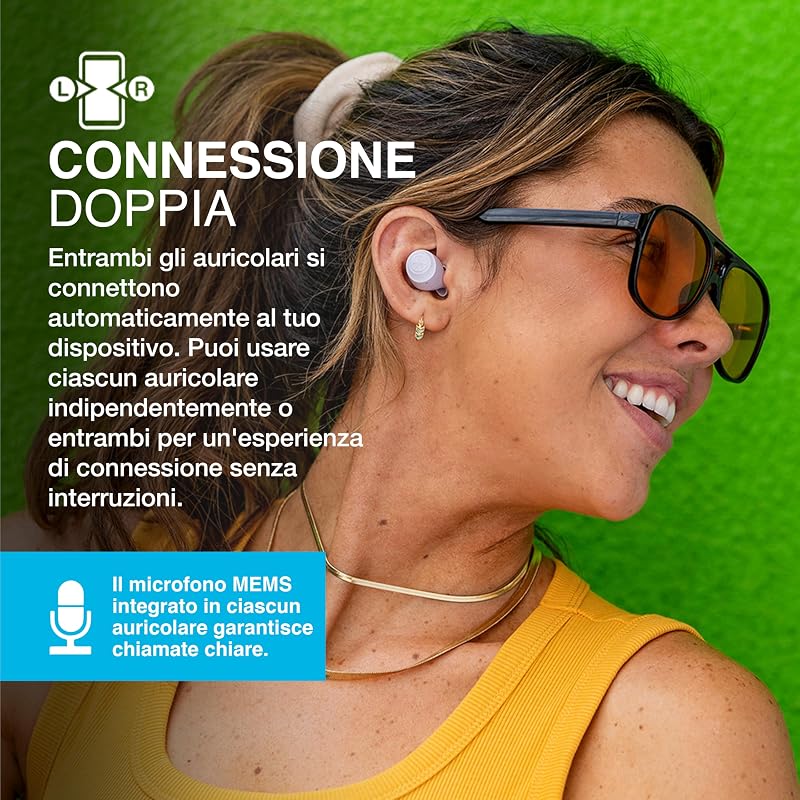 Go Air Pop+ Cuffie Bluetooth In Ear - 35H+ Autonomia, Menta