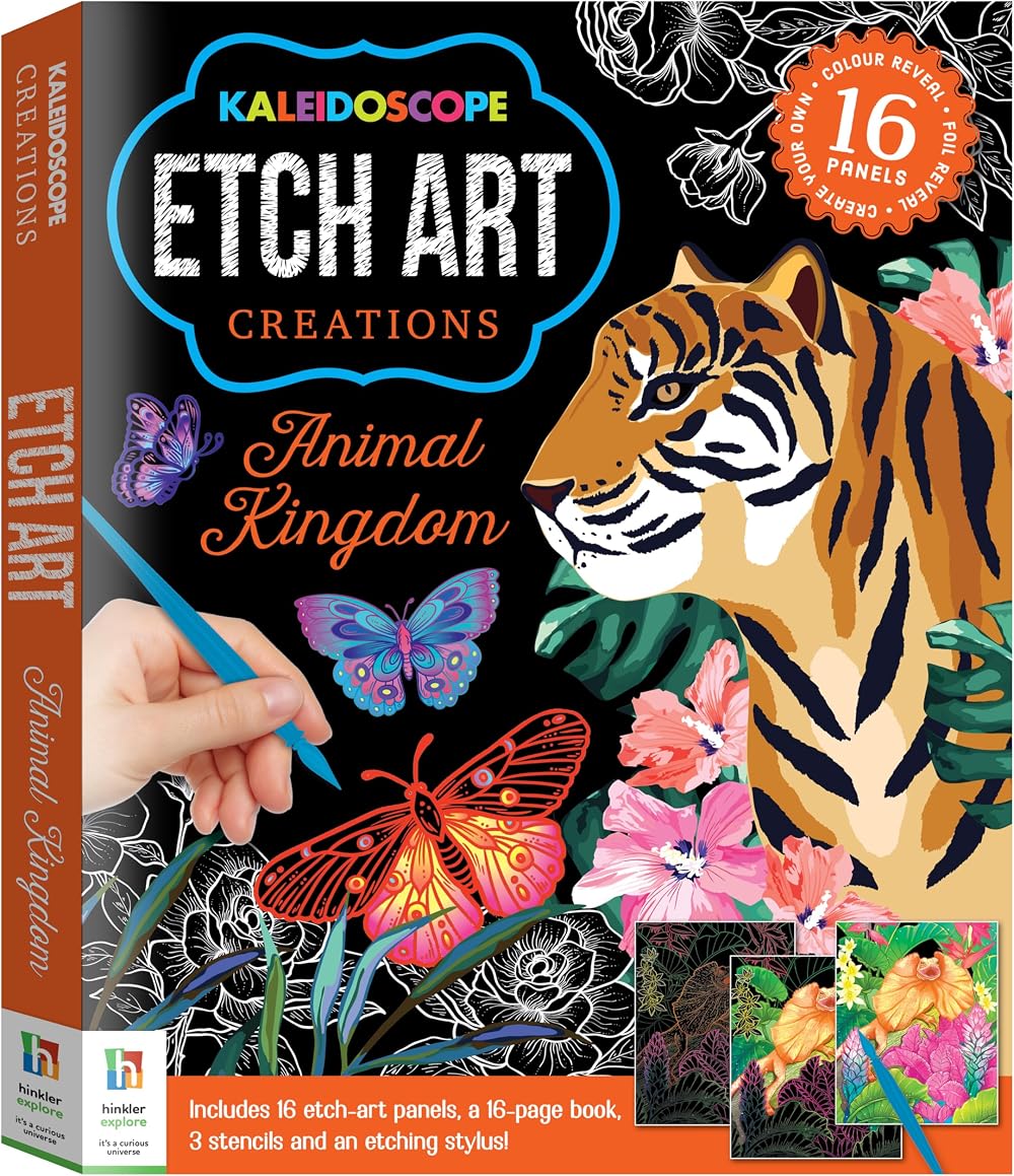 Hinkler Kaleidoscope Etch Art Creations Animal Kingdom Kit