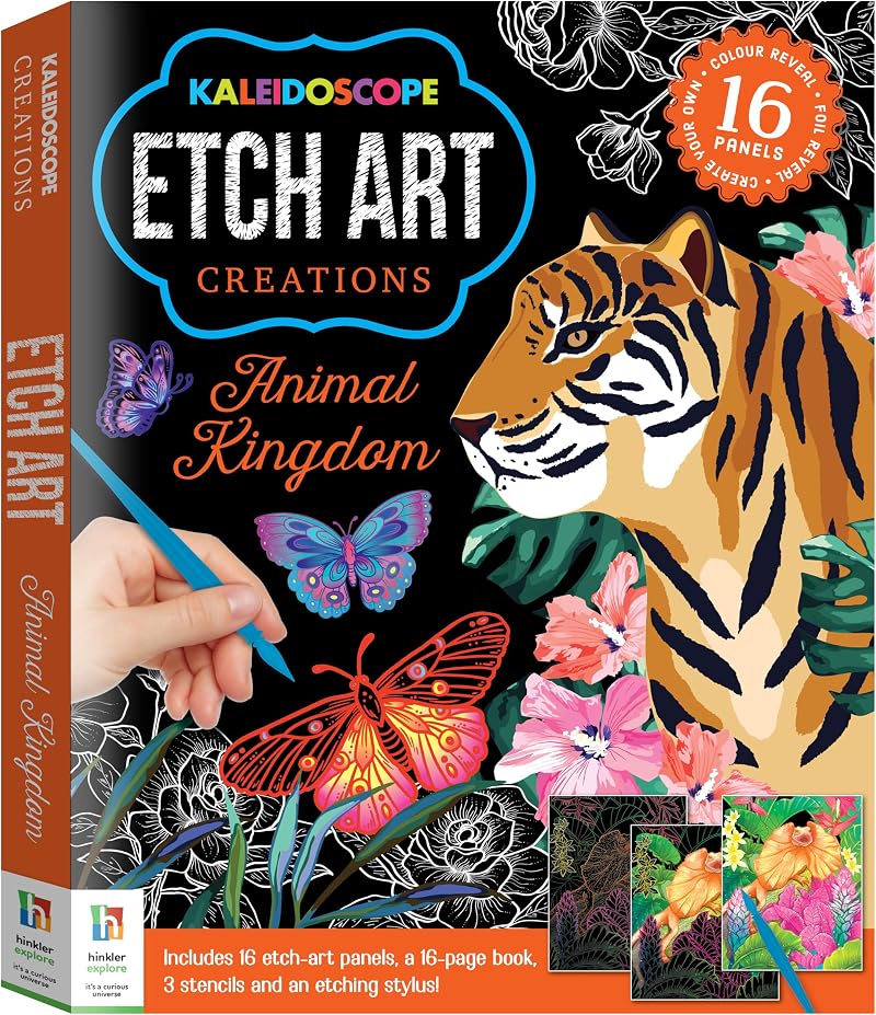 Hinkler Kaleidoscope Etch Art Creations Animal Kingdom Kit