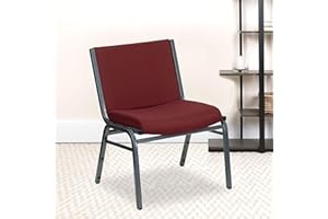 EMMA + OLIVER Big & Tall 1000 lb. Rated Burgundy Fabric Stack Chair