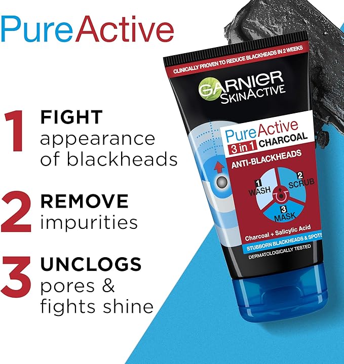 charcoal garnier 3 in 1