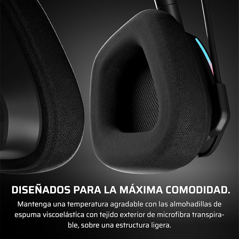 Fones de ouvido para jogos sem fio CORSAIR VOID v2 com Bluetooth para PC, PS5, PS4, Switch e Mobile – Dolby Atmos, bateria de 70 horas, sem fio de banda dupla, carregamento rápido – carbono