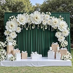 10ftx10ft Blackish Green Polyester Curtain Drapes