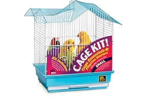 PH PREVUE HENDRYX Prevue Hendryx Pet Products 91110 Double Roof Bird Cage Kit, Blue/White, 3/8'