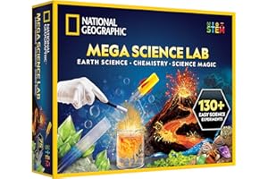 BLUE MARBLE National Geographic Mega Science Lab - Science Kit for Kids with 130+ Easy Experiments, Featuring Earth Science, Chemistry Set, and Magic STEM Projects for Boys and Girls (Amazon Exclusive)