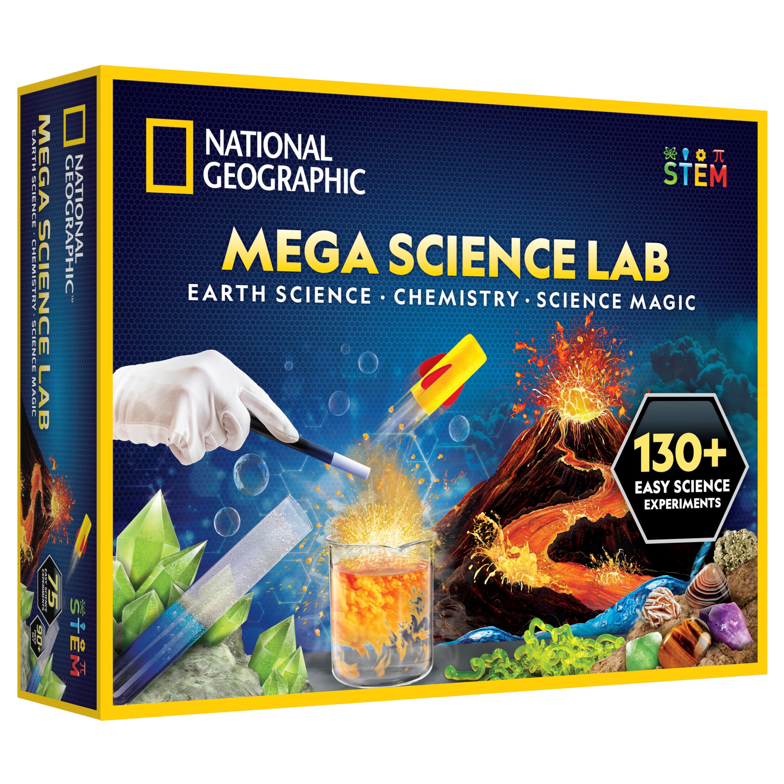Photo 1 of National Geographic Mega Science Lab - Science Kit for Kids with 130+ Easy Experiments, Featuring Earth Science, Chemistry Set, and Magic STEM Projects for Boys and Girls (Amazon Exclusive)