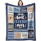 Fluxflix Teacher Gifts, Best Gift for Teachers Woman from Student, Teachers Retirement/Birthday Gift for Woman, Teacher Appreciation Gifts, Thank You Present Blanket 60"X50"