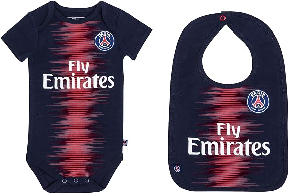 2 Bavoirs Bébé PSG | Collection Officielle | 100% Coton | Taille Unique
