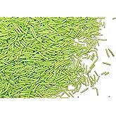 1 Pound Light Green Sprinkles BULK Jimmies - Edible Cake Cupcakes Dessert & Ice Cream Topping-Lime Green Sprinkles