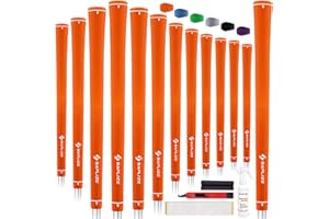 SAPLIZE Pure Color Golf Grips Set of 13 Grips with Tape or Full Regripping Kit, Standard / Midsize, Six Colors Available, Women / Men Anti-slip Rubber Golf Club Grips, CC02 Series