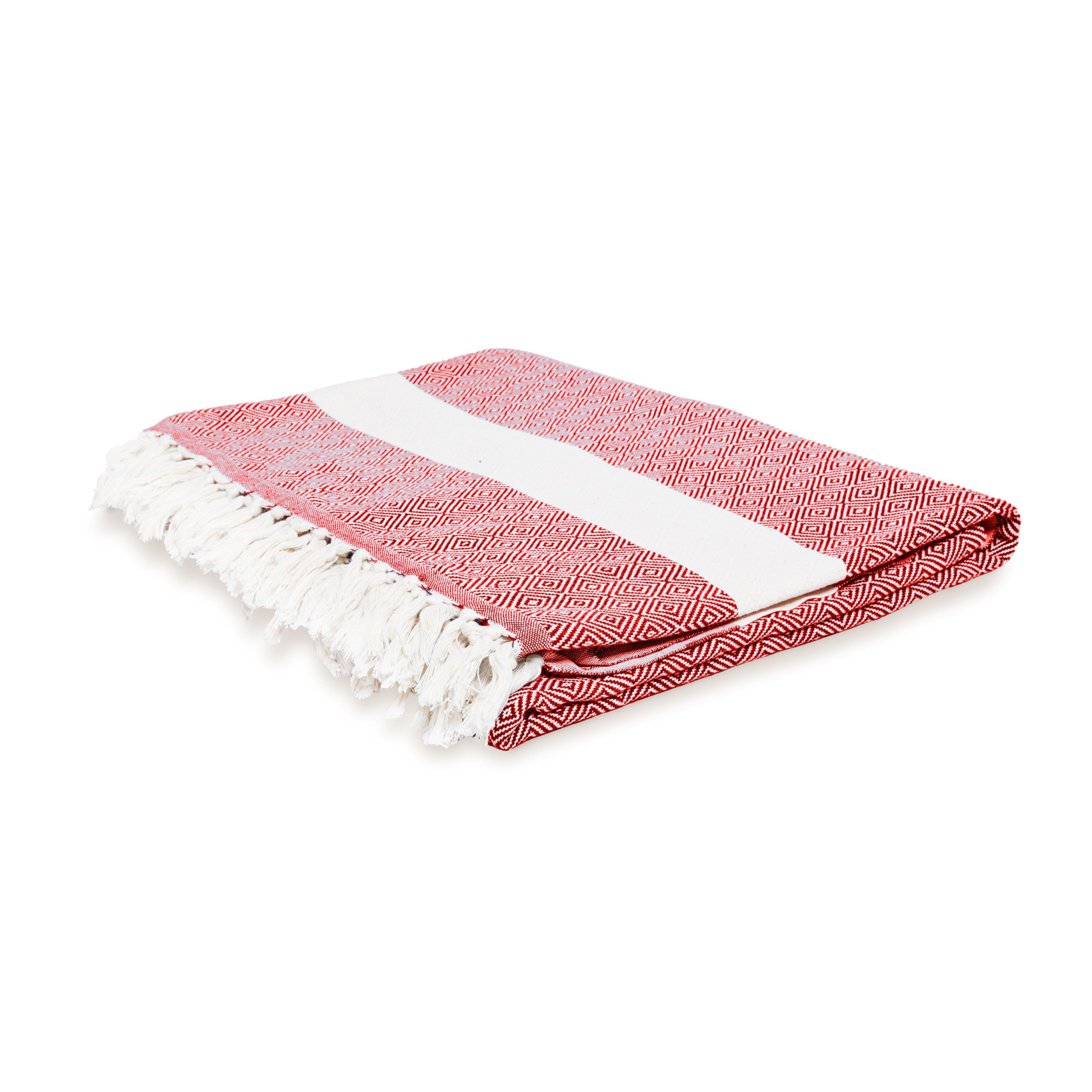 Lumaland Blanket-Quilt 100% cotton premium quality, aprox.200 x 240 cm.Red
