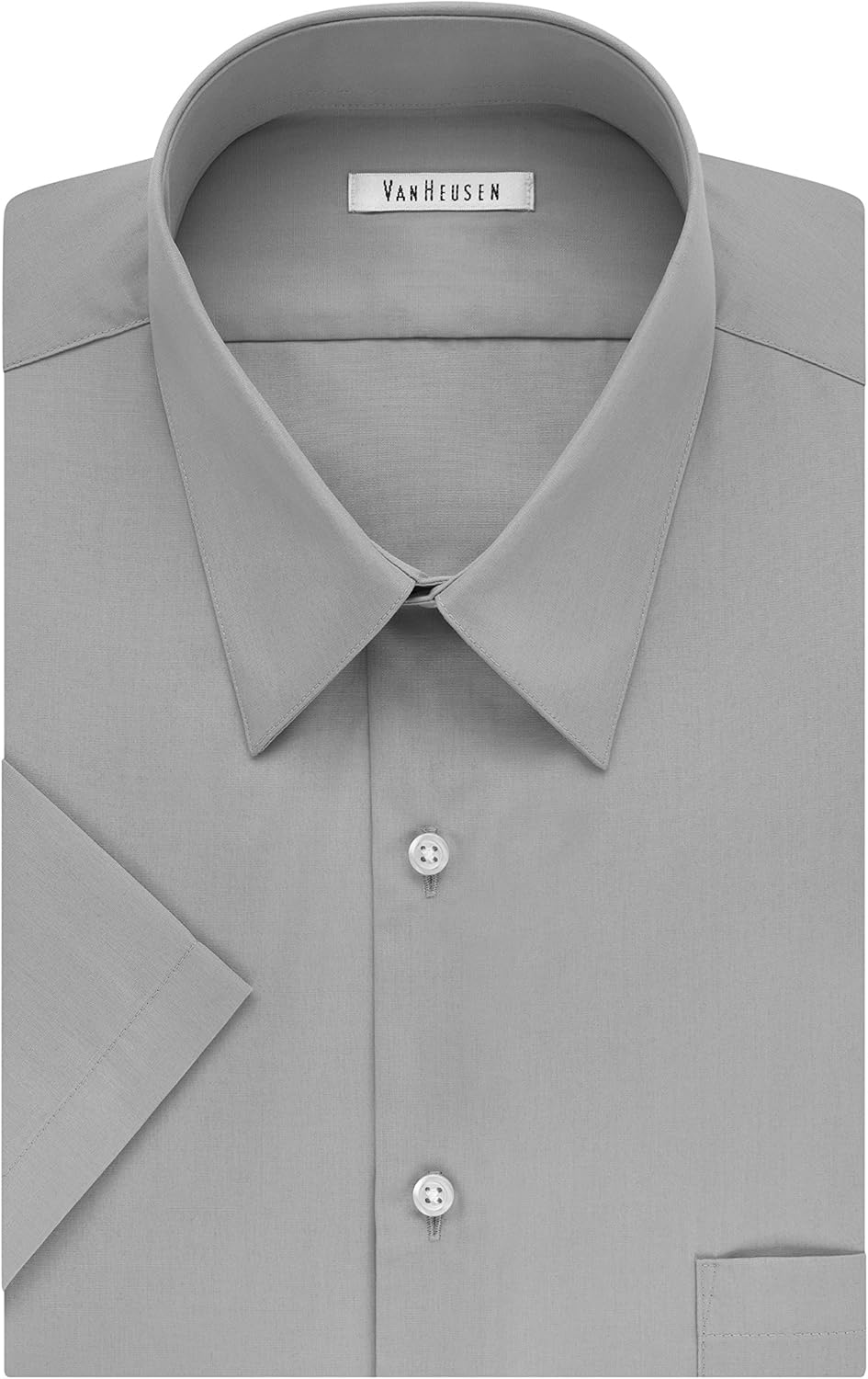 Van Heusen Men's BIG FIT Short Sleeve Dress Shirts Poplin Solid (Big and Tall) at  Men’s Clothing store