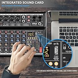 Pyle Professional Bluetooth DJ Audio Mixer
