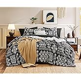 Geniospin Full Comforter Set - 7 Pieces Bed in a Bag, Comfortable Western Bedding Sets for All Seasons, Lightweight Soft Boho Comforter Bed Set with Sheets, Pillowcases & Shams