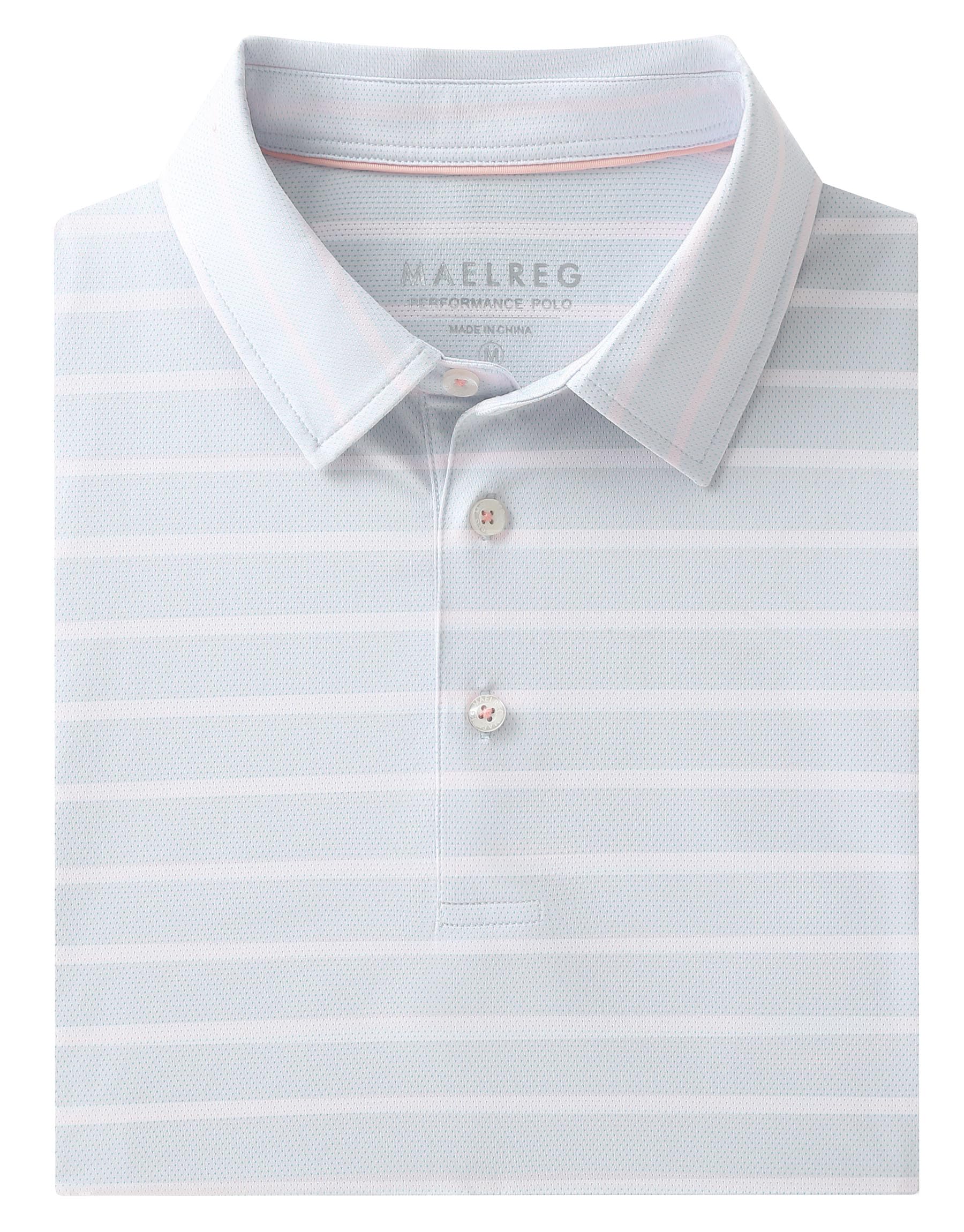 Photo 1 of Size 2XL.   M MAELREG Golf Shirts for Men Dry Fit Moisture Wicking Performance Casual Short Sleeve Jacquard Striped Polo Shirts