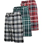 Andrew Scott Men's Cotton Flannel Soft Woven Lounge PJ Shorts | Drawstring & Pockets | Multi Packs