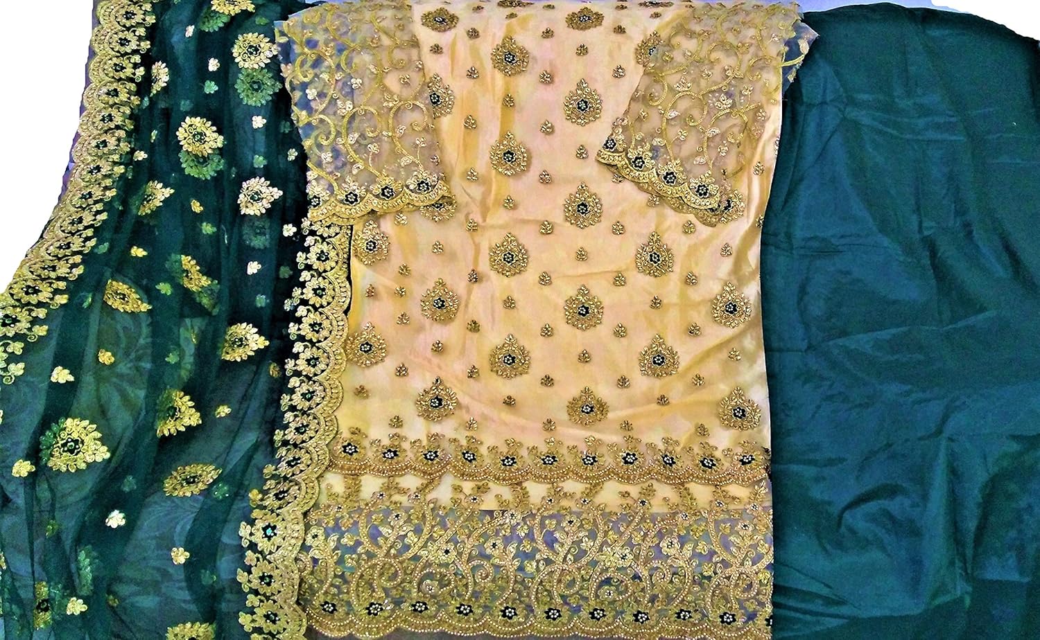 stone work churidar materials